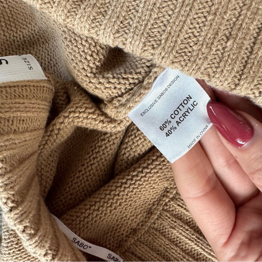 NWT Sabo Tan Cotton Knit Pants - Picture 9 of 10